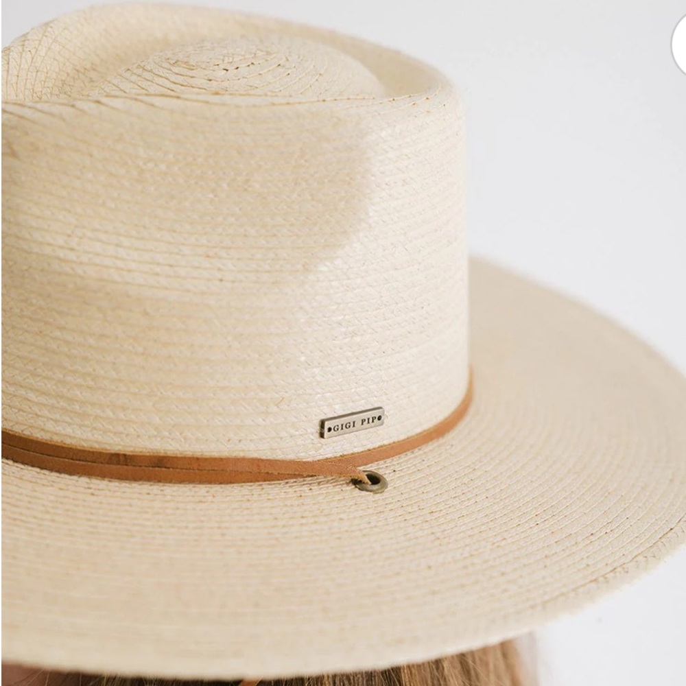 NWT Gigi Pip River Wide Brim Palm Straw Hat - Picture 5 of 9